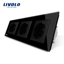 Многофункциональные тройные розетки Livolo EU Standard VL-C7C3EU-12